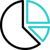 Icon für Ressourcen- und Projektplanung mit optimaler Auslastung