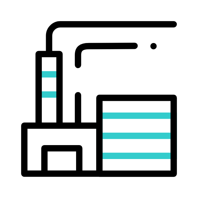 Icon Fertigungsindustrie mit Industrie-4.0-Integration
